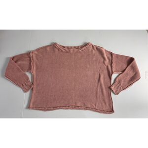 b.original by Shoe Fly Women's Pink Cropped Oversized Pullover Sweater Size S